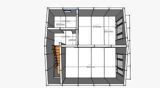 План второго этажа дома из сэндвич-панелей